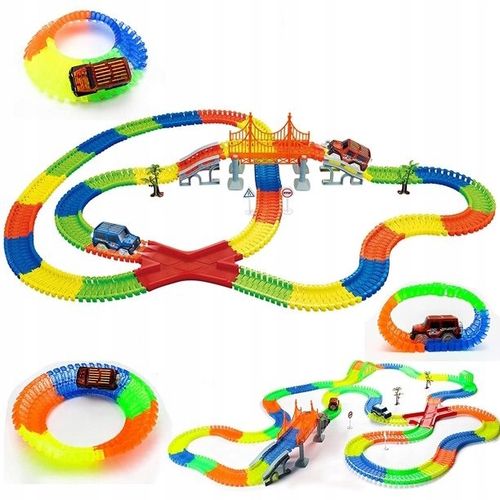 TOR SAMOCHODOWY ŚWIECĄCY 360el + 2 AUTKA MAGIC TRACKS MOST 1808 na Arena.pl