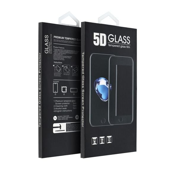 5D Full Glue Tempered Glass - do iPhone 17 czarny zdjęcie 1