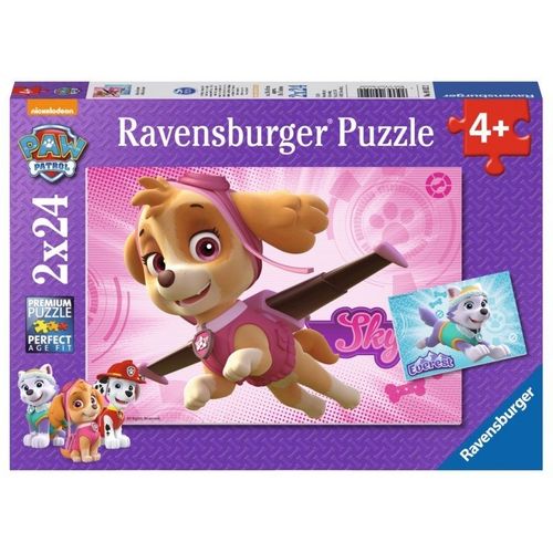PUZZLE 2 x 24 elememty Psi Patrol - Ravensburger na Arena.pl