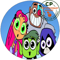 Opłatek na tort Młodzi Tytani