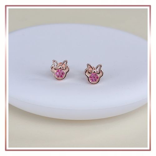 Srebrne kolczyki MYSZKA MINNIE ROSE S925 na Arena.pl