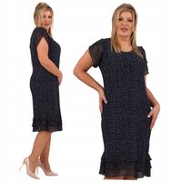 ELEGANCKA SUKIENKA NA KOMUNIĘ POLSKI PRODUCENT DUŻE ROZMIARY W GROSZKI