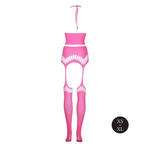 Sexy Komplet Rajstopy i Top Ouch! 838 Pink NEON XL/4XL na Arena.pl