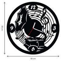 ZEGAR ŚCIENNY MUZYKA 58cm XXL 158.11