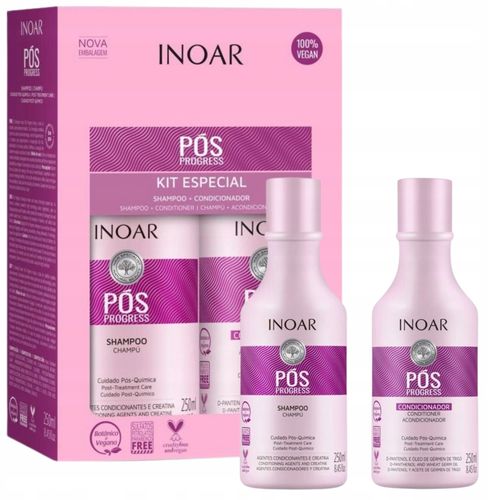 Zestaw Prezentowy szampon odżwyka Po Keratynie 2x250ml Inoar pos progress na Arena.pl