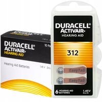 Baterie Słuchowe DURACELL 312 ActivAir PR41 do aparatów słuchowych