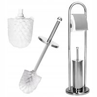 STOJAK UCHWYT NA PAPIER + SZCZOTKA DO WC ZESTAW STABILNY WYTRZYMAŁY