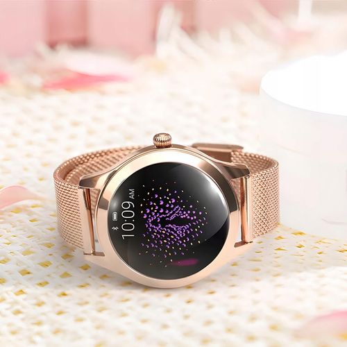 SMARTWATCH ZEGAREK DAMSKI DLA KOBIETY PULS SPORT POWIADOMIENIA MENU ZŁOTY na Arena.pl