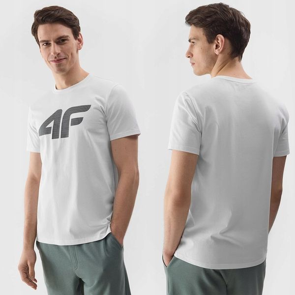 4F T-SHIRT MĘSKI Z KRÓTKIM RĘKAWEM KOSZULKA BAWEŁNIANA SPORTOWA SS24 zdjęcie 7