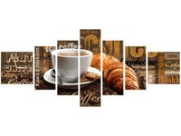 70CM 160CM ZEGAR 7 ELEME APETYCZNA KAWA DRUK OBRAZ