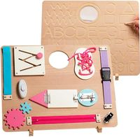 Drewniana Tablica Manipulacyjna Montessori 10 Aktywności Naturalna Nauka