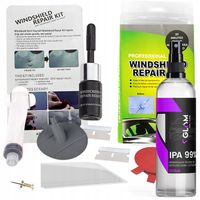ZESTAW NAPRAWCZY SZYBY SAMOCHODOWEJ KLEJ DO NAPRAW + IZOPROPANOL IPA 99