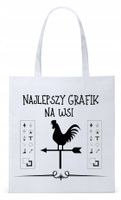 Dla Grafika Na Prezent Torba Eco Biała Shopper Z Nadrukiem Ze Zdjęciem