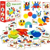 PUZZLE MONTESSORI DREWNIANA UKŁADANKA LOGICZNA