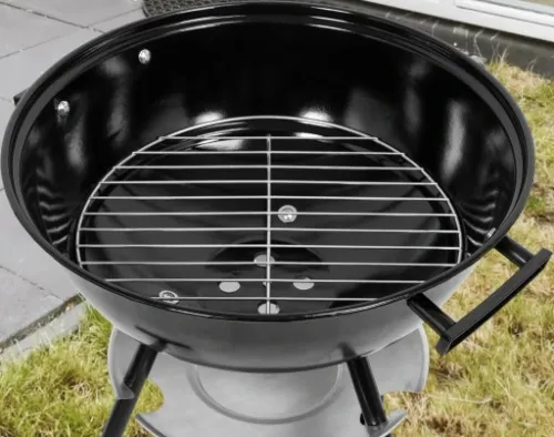 GRILL WĘGLOWY OGRODOWY OKRĄGŁY Z POKRYWĄ POPIELNIK na Arena.pl