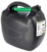 KANISTER PLASTIKOWY NA PALIWO OWALNY CZARNY Z LEJKIEM 20L