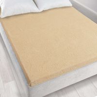 Prześcieradło frotte bez gumki Tulipan 150x205 ZWOLTEX kremowy GRUBE