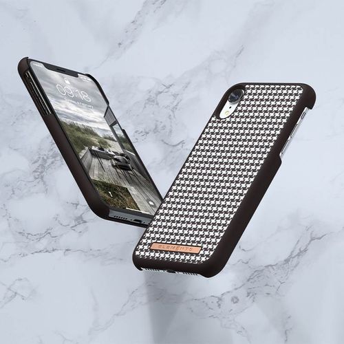Materiałowe etui do iPhone XR (Dark Brown Pattern 2) na Arena.pl