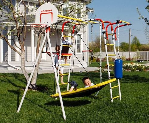 plac zabaw do ogrodu Fitness basic - żółty na Arena.pl