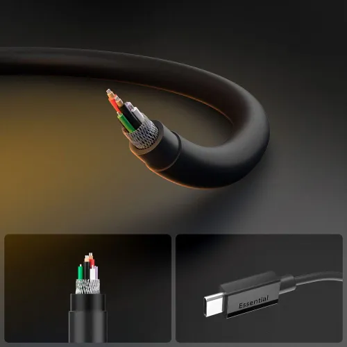 kabel spigen eb6010cc usb-c 60w 100 cm - czarny na Arena.pl