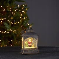 Latarenka na baterie AA ozdoba świąteczna Mikołaj ledowa z timerem 21 cm