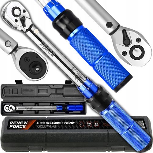 MOCNY Klucz Dynamometryczny z Blokadą Skala 1-2" 10-60nm Etui WYSOKA JAKOŚĆ na Arena.pl
