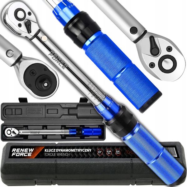 MOCNY Klucz Dynamometryczny z Blokadą Skala 1-2" 10-60nm Etui WYSOKA JAKOŚĆ zdjęcie 6