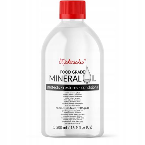 Olej do desek kuchennych Materialix mineralny, do drewna bambusa łupka 0.5L na Arena.pl