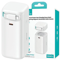usams powerbank ze zwijanym kablemretractable lightning 18000 mah