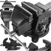 IMADŁO STOŁOWE OBROTOWE ŚLUSARSKIE STALOWE Z KOWADŁEM 100MM DWUSZCZĘKOWE