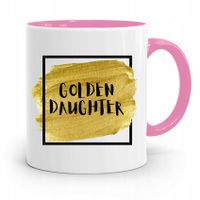Kubek Różowy Prezent Dla Córki Golden Daughter Z Nadrukiem Ze Zdjęciem
