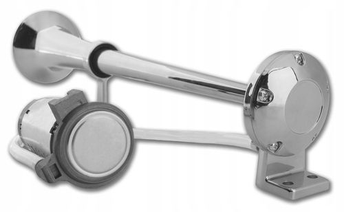 KLAKSON TIR TRĄBKA FANFARA KOMPRESOR 12V GŁOŚNA PNEUMATYCZNA 150dB CHROM na Arena.pl