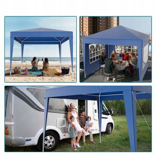 PAWILON OGRODOWY NAMIOT HANDLOWY 3x3 m + 4 ŚCIANY BOCZNE OKNA ZAMEK na Arena.pl