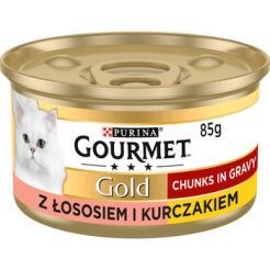 Gourmet Gold Karma dla kotów łosoś i kurczak w sosie z pomidorami 85 g na Arena.pl