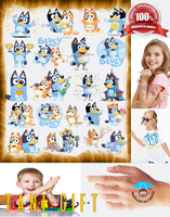 Duży Zestaw Mega Tatuaży zmywalnych - Bluey