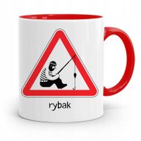 Kubek Czerwony Wędkarza Rybaka Rybak Prezent Z Nadrukiem Ze Zdjęciem