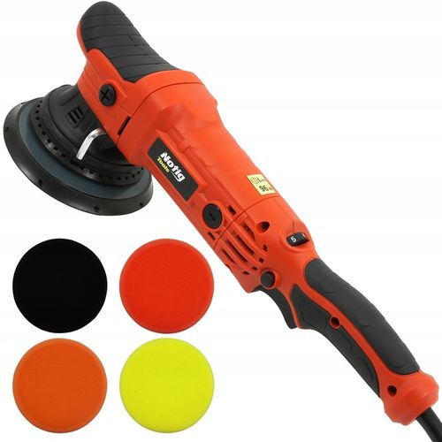 POLERKA SAMOCHODOWA ELEKTRYCZNA SZLIFIERKA 1400W Z REGULACJĄ + GĄBKI ZESTAW na Arena.pl