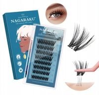 Rzęsy bondingowe NAGARAKU MIX 10-16mm DIY wielokrotnego użytku Z KLEJEM