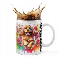 KUBEK CERAMICZNY 330ML DRUK - PIES PSY PIESEK RASA COCKER SPANIEL