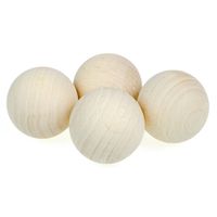 Drewniane korale kulki 35mm SUROWE BEZ OTWORU 4szt.