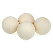 Drewniane korale kulki 35mm SUROWE BEZ OTWORU 4szt.