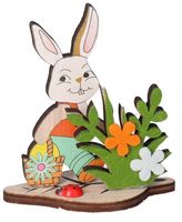 ZAJĄC ZAJĄCZEK WIELKANOCNY DREWNIANY OZDOBA FIGURKA