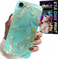 ETUI DO IPHONE 16e - MARMURKOWE WZORY + SZKŁO HARTOWANE