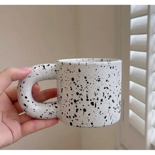 ceramiczny, nakrapiany kubek z uchem 300 ml matowy cup19 na Arena.pl