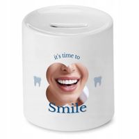 Skarbonka Dla Dentysty Time To Smile Prezent Z Nadrukiem Ze Zdjęciem