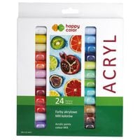 farby akrylowe 24 kolory x 12 ml happy color