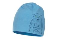 BROEL Timmi czapka niemowlęca dla chłopca miś niebieska 40-42