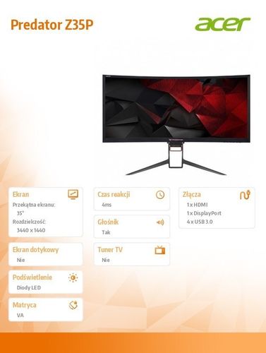 Acer 35'' Predator Z35P VA 21:9 na Arena.pl