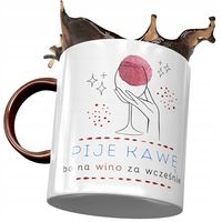 Kubek Bordowy Śmieszny Zabawny Piję Kawę Prezent Z Nadrukiem Ze Zdjęciem