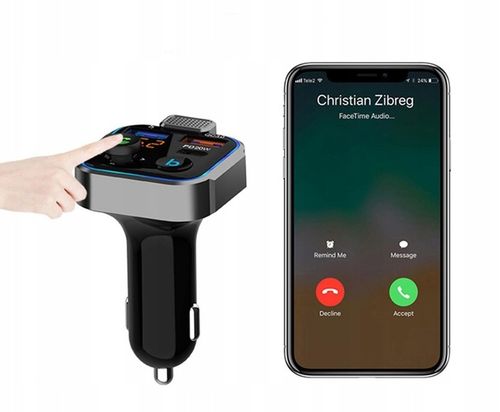 TRANSMITER FM BLUETOOTH SZYBKA ŁADOWARKA QC USB PD na Arena.pl